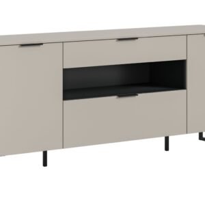 Xonox Aparador - efeito caxemira e preto, 80x185x41 cm