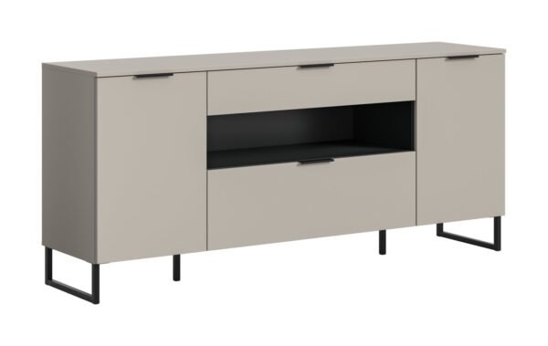 Xonox Aparador - efeito caxemira e preto, 80x185x41 cm