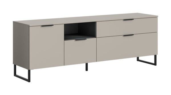 Xonox Móvel de TV baixo - efeito caxemira e preto, 64x185x41 cm