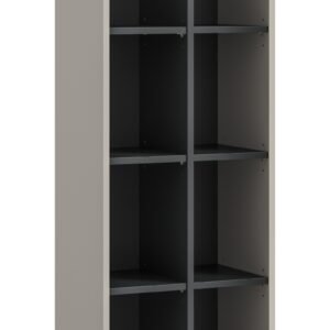 Xonox Armário de pé, meia altura - efeito caxemira e preto, 192x45x35 cm