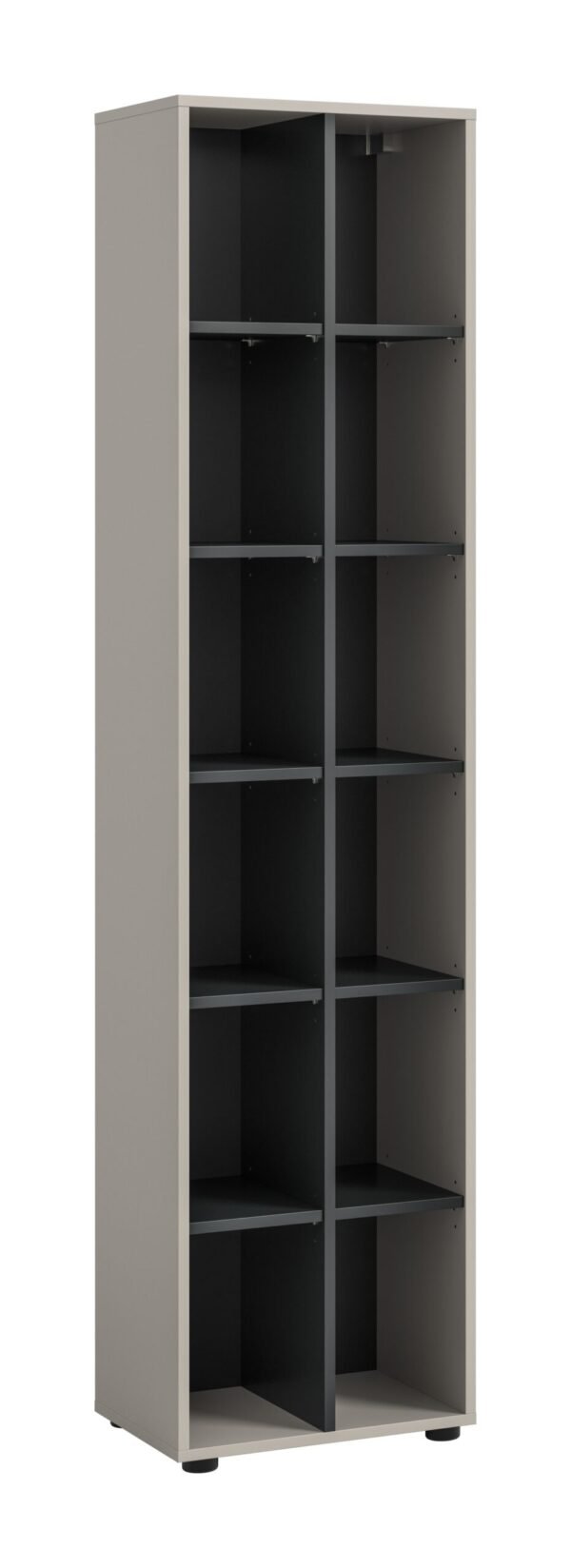 Xonox Armário de pé, meia altura - efeito caxemira e preto, 192x45x35 cm
