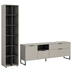 Xonox Combinação de sala - efeito caxemira e preto, 245x192x41 cm