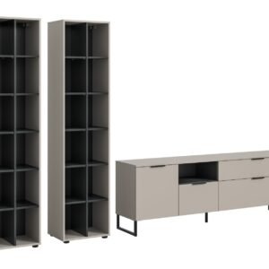 Xonox Combinação de sala - efeito caxemira e preto, 305x192x41 cm
