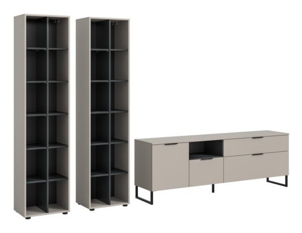 Xonox Combinação de sala - efeito caxemira e preto, 305x192x41 cm