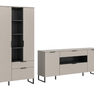 Xonox Combinação de sala - efeito caxemira e preto, 240x192x41 cm