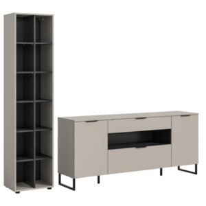 Xonox Combinação de sala - efeito caxemira e preto, 245x192x41 cm