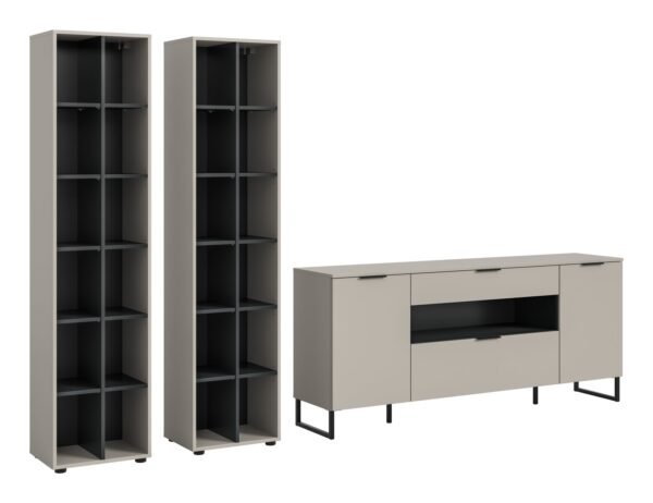 Xonox Combinação de sala - efeito caxemira e preto, 305x192x41 cm