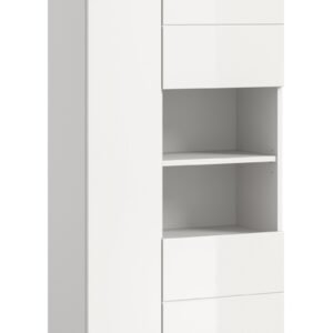 Xonox Armário alto - brilhante branco, moldado, 60x190x34 cm