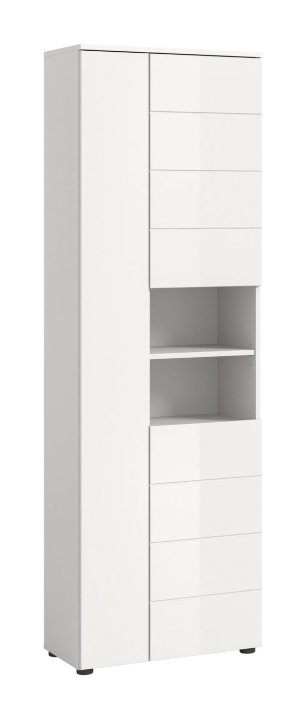 Xonox Armário alto - brilhante branco, moldado, 60x190x34 cm