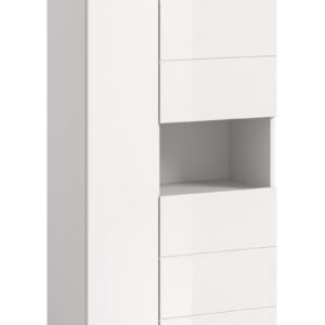 Xonox armário independente - brilhante branco, moldado, 60x133x34 cm