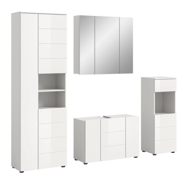 Xonox combinação de banho - brilhante branco, moldado, 210x190x34 cm