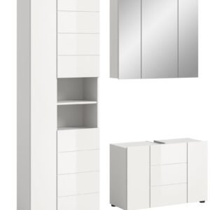 Xonox combinação de banho - brilhante branco, moldado, 157x190x34 cm