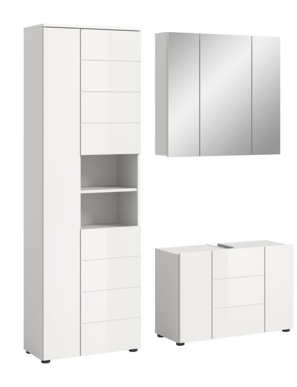 Xonox combinação de banho - brilhante branco, moldado, 157x190x34 cm