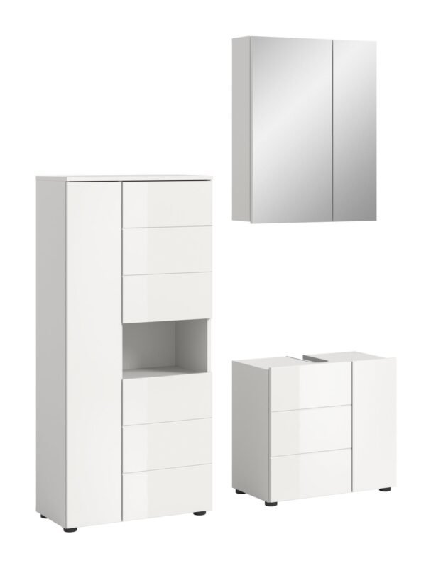 Xonox combinação de banho - brilhante branco, moldado, 135x190x34 cm