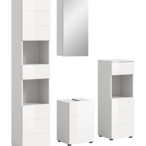 Xonox combinação de banho - brilhante branco, moldado, 144x190x34 cm