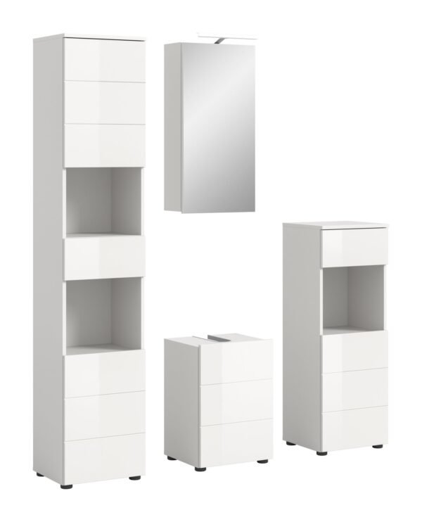 Xonox combinação de banho - brilhante branco, moldado, 144x190x34 cm