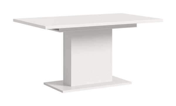 Xonox mesa de jantar - acabamento branco com base pedestal