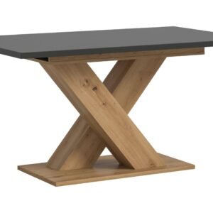 Xonox mesa de jantar - Artisan acabamento e acabamento cinzento com Base em X
