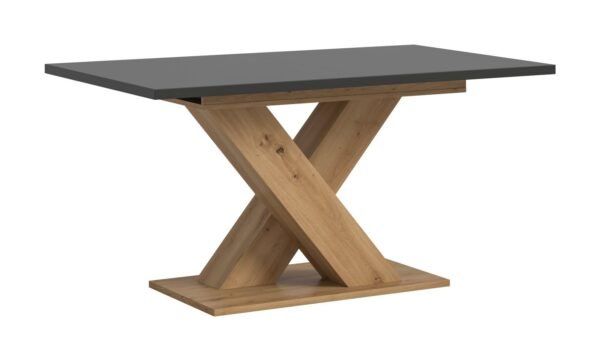 Xonox mesa de jantar - Artisan acabamento e acabamento cinzento com Base em X