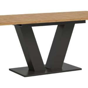 Xonox mesa de jantar - Artisan acabamento e acabamento cinzento com Base em V