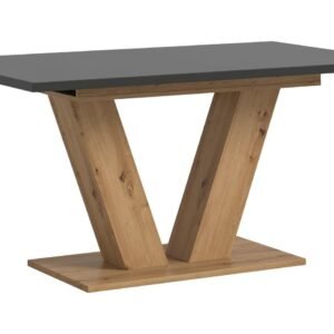 Xonox mesa de jantar - Artisan acabamento e acabamento cinzento com Base em Y