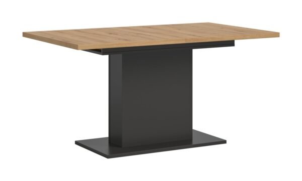 Xonox mesa de jantar - Artisan acabamento e acabamento cinzento com base pedestal