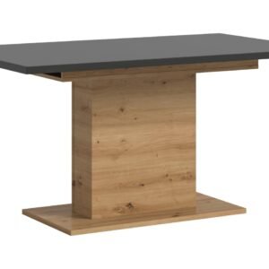 Xonox mesa de jantar - Artisan acabamento e acabamento cinzento com base pedestal