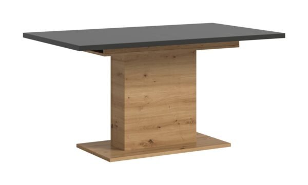Xonox mesa de jantar - Artisan acabamento e acabamento cinzento com base pedestal