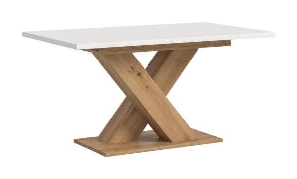 Xonox mesa de jantar - Artisan acabamento e acabamento branco com Base em X