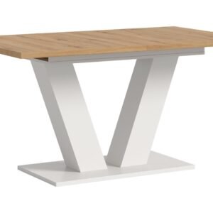 Xonox mesa de jantar - Artisan acabamento e acabamento branco com Base em Y
