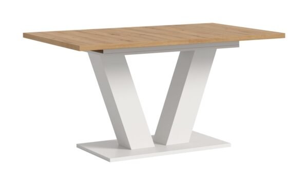 Xonox mesa de jantar - Artisan acabamento e acabamento branco com Base em Y