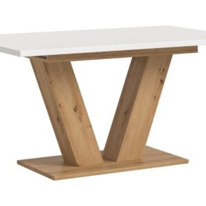 Xonox mesa de jantar - Artisan acabamento e acabamento branco com Base em Y