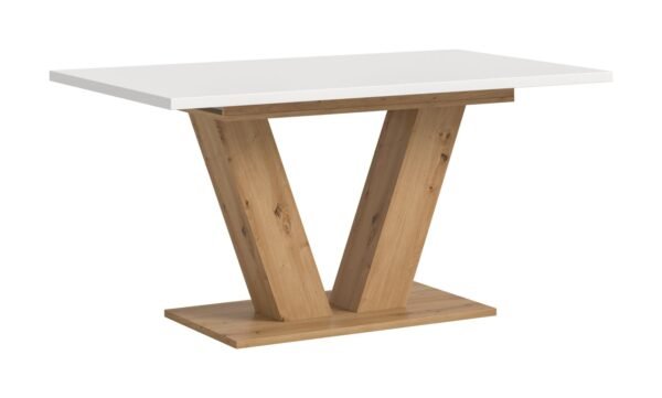 Xonox mesa de jantar - Artisan acabamento e acabamento branco com Base em Y