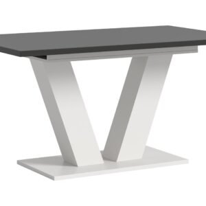 Xonox mesa de jantar - branco e acabamento cinzento com Base em Y