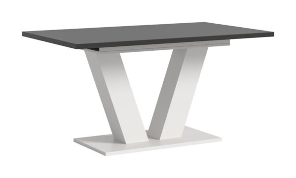 Xonox mesa de jantar - branco e acabamento cinzento com Base em Y