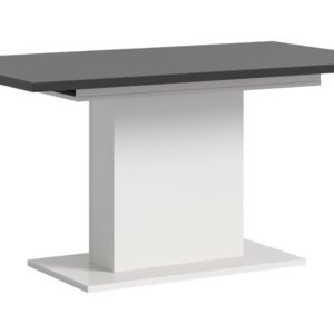 Xonox mesa de jantar - branco e acabamento cinzento com base pedestal