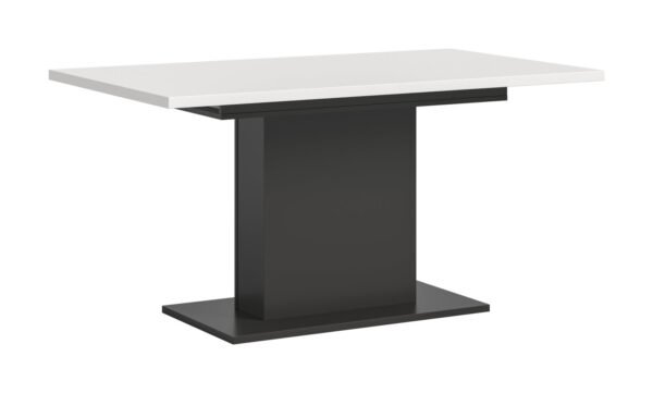 Xonox mesa de jantar - branco e acabamento cinzento com base pedestal