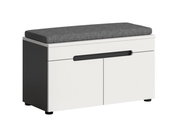 Xonox Banco com almofada de assento - imitação branco, 80x45x37 cm