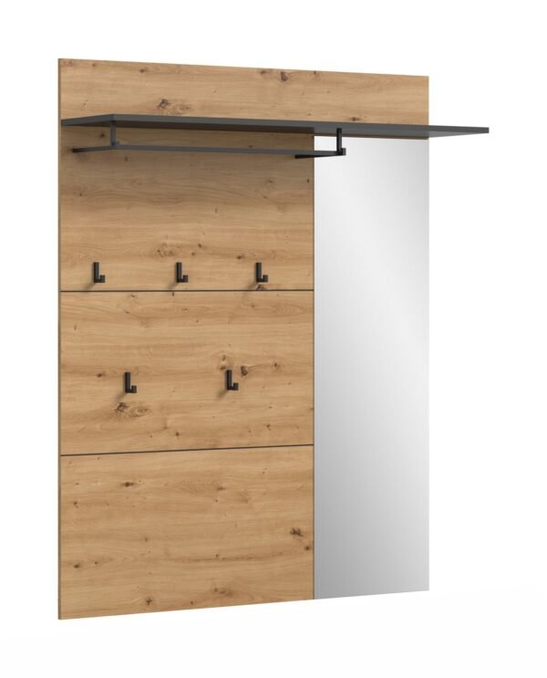 Xonox Painel de roupeiro com espelho - Artisan acabamento, 120x147x29 cm