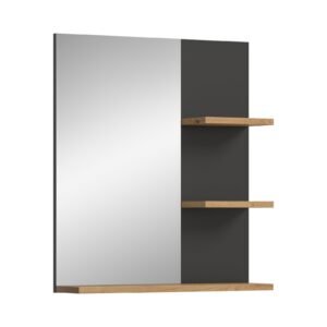Xonox Espelho - imitação cinzento basalto e artisan imitação, 63x73x16 cm