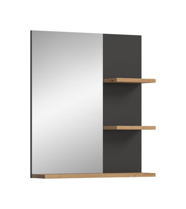 Xonox Espelho - imitação cinzento basalto e artisan imitação, 63x73x16 cm