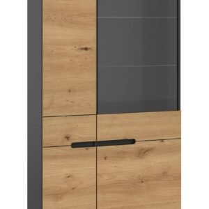 Xonox Vitrine - Artisan acabamento, 190x80x37 cm
