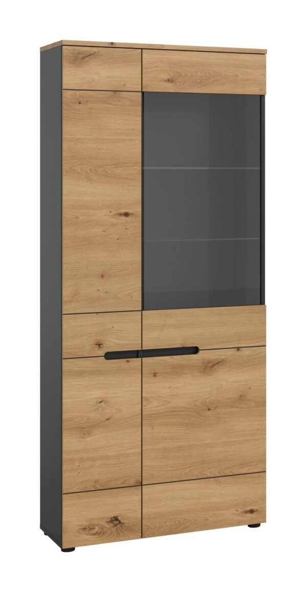 Xonox Vitrine - Artisan acabamento, 190x80x37 cm