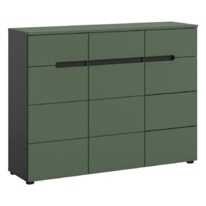 Xonox sapateira - acabamento verde fumo, 94x120x37 cm