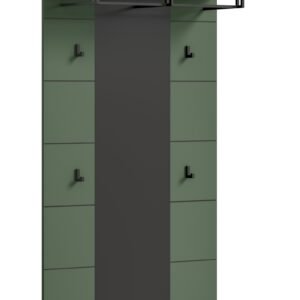 Xonox painel - acabamento verde fumo, 141x80x29 cm