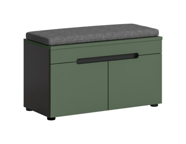 Xonox Banco com almofada de assento - acabamento verde fumo, 80x45x37 cm