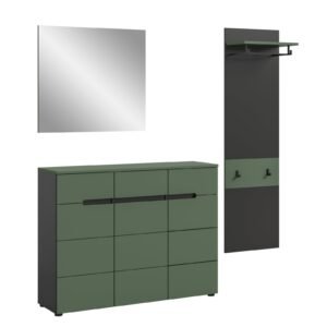 Xonox Combinação de roupeiro - réplica verde fumo, 180x190x37 cm