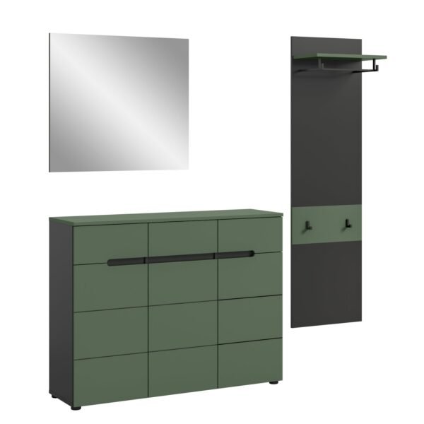 Xonox Combinação de roupeiro - réplica verde fumo, 180x190x37 cm