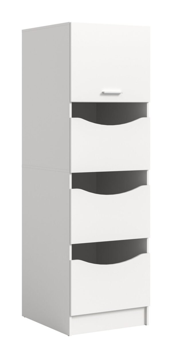 Xonox armário de roupa - acabamento branco, 50x195x62 cm