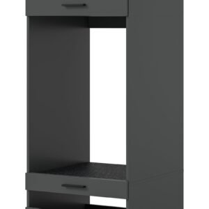 Xonox armário para máquina de lavar - acabamento antracite, 66x195x68 cm